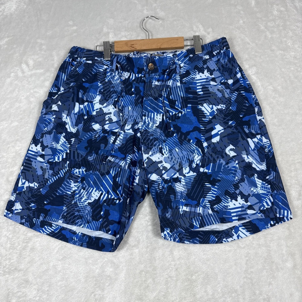 Robert Graham Men's Blues Club Camo Shorts Size 34 7" Inseam